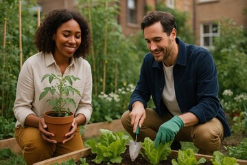Joyful gardening with friends