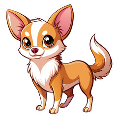 A tiny Chihuahua dog, standing on its hind legs, looking directly at the viewer with a curious expression.  High-detail, photorealistic.