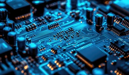 Close-up circuit board