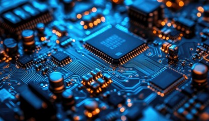 Obraz premium Circuit board close-up (1)