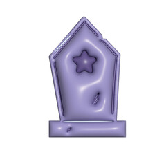 Stylized 3D Halloween icon featuring playful spooky elements