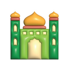 3D Minimalist Islamic Icon