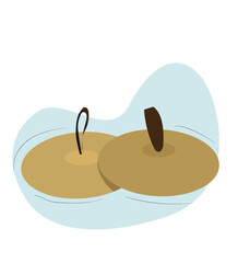 hand bell.Modern flat design of hand bell