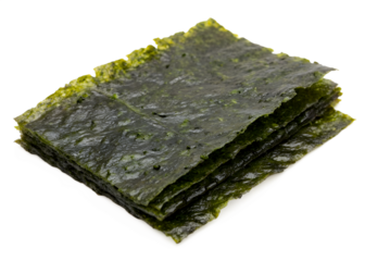 Nori seaweed sheet isolated on transparent background Generative Ai.
