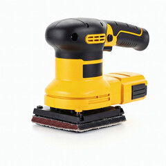 Naklejka premium yellow power tool on a white background, isolate, tool for construction