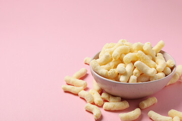 Corn sticks, concept of tasty snack food