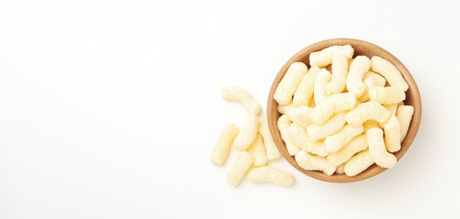 Corn sticks, concept of tasty snack food