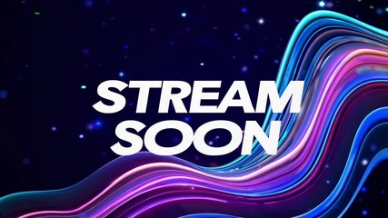 Exciting upcoming livestream event with vibrant visuals and energy