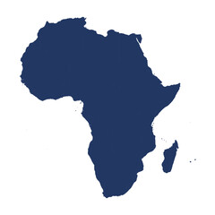 Map of Africa Blue