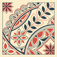 seamless flower pattern, pattern, background, flower, flower background, pattern design, Line geometric seamless pattern. raster copy illustration. Ethnic floral ornament. For interior design, 
