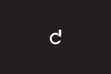 Modern letter DC logo design with black background. 