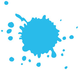 Dynamic Blue Paint Splash Illustration