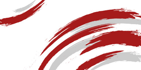 Creative red and white abstract sports background with grunge texture, brush stroke and halftone effect