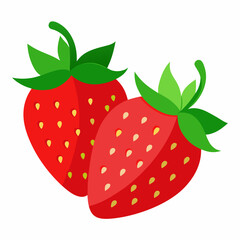 Obraz premium strawberry on white background