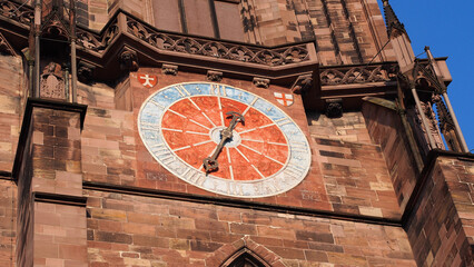 Clock at the Freiburger Münster