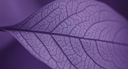 Fototapeta premium Amethyst Leaf Veins AI Generated