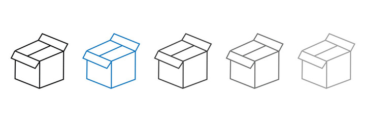 Box simple icon collection. Box in flat style. Carton box icons. Delivery icon. Vector illustration . EPS 10 . 