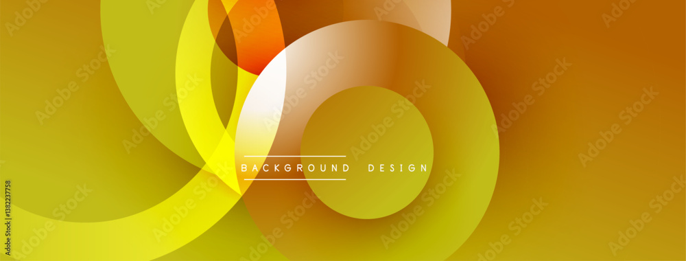 Leinwandbilder warm color palette. overlapping circles create abstract design. smooth gradients, modern aesthetic. 