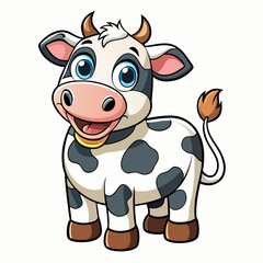 cow cartoon isolated on white