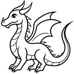 Fototapeta premium vector illustration of a dragon 