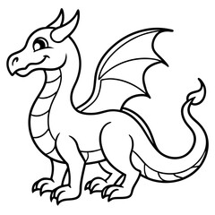 vector illustration of a dragon 