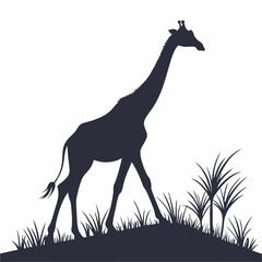 giraffe silhouette vector