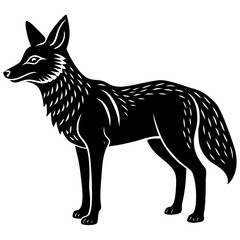 black and white wolf