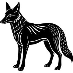 black and white wolf