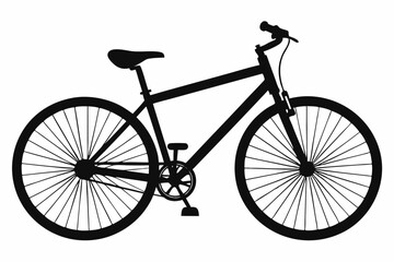 Obraz premium bike silhouette black silhouette vector