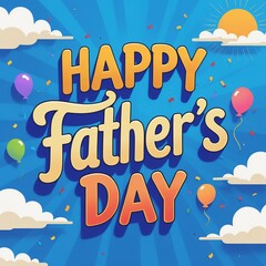 vector illustration of a happy father's day card