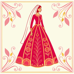 wedding dress with flowers