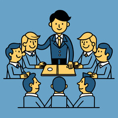 outline-vector-of-a-project-manager-leading-a-team(2).eps