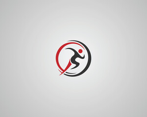Dynamic Runner, Athlete in Motion, Active Sport, Fitness Icon Logo Design Vector Template.