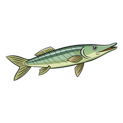 Fototapeta premium pike-minimalist-design-with-a-white-background--(1).eps