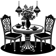 table with chairs and table