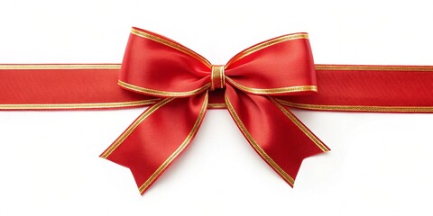 Red Gold Bow Ribbon Gift Decoration