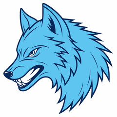 Vector illustration of wolf head