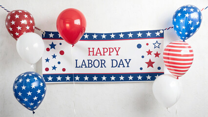 Obraz premium american flag and balloons