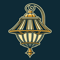vector illustration of a lantern