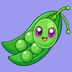 Green bean cartoon character