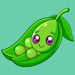 Green bean cartoon character