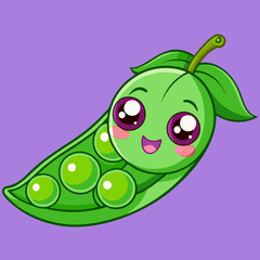 Green bean cartoon character
