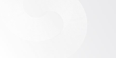 Background white glowing geometric lines on gray background. Modern shiny blue circle design modern