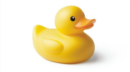 A cheerful yellow rubber ducky.