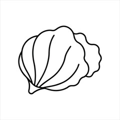 Anti-Stress Seashell Design Adult Coloring Book Vector Illustration