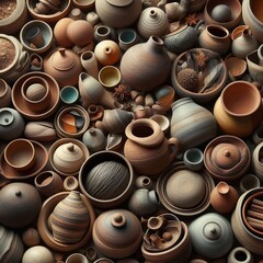 Ceramic Unglazed Rough Matte Earthy colors Pottery