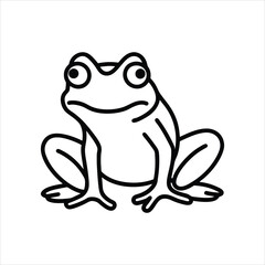 Frog Sketch Hand Drawn Amphibian Line Art Illustration