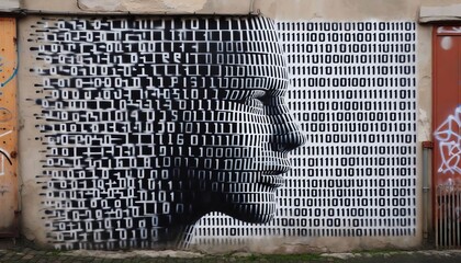 Binary Band A horizontal band across the wall composed of just t