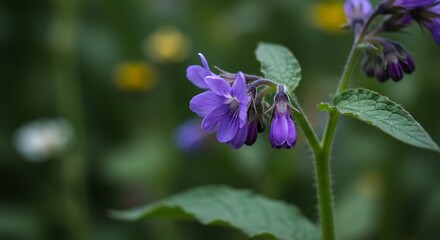 Whispers of Purple, Verdant Embrace AI Generated