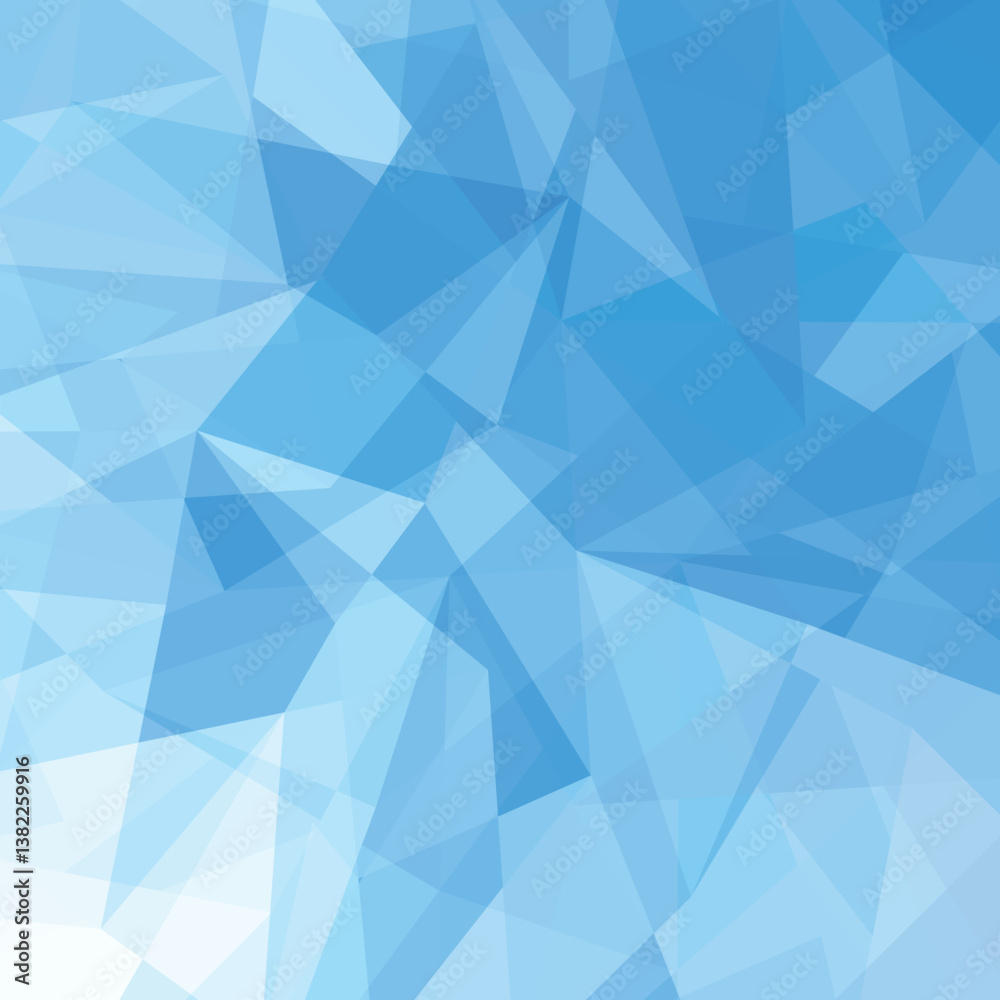 Poster blue abstract polygon background. abstract low poly background of triangles in blue colors. modern g